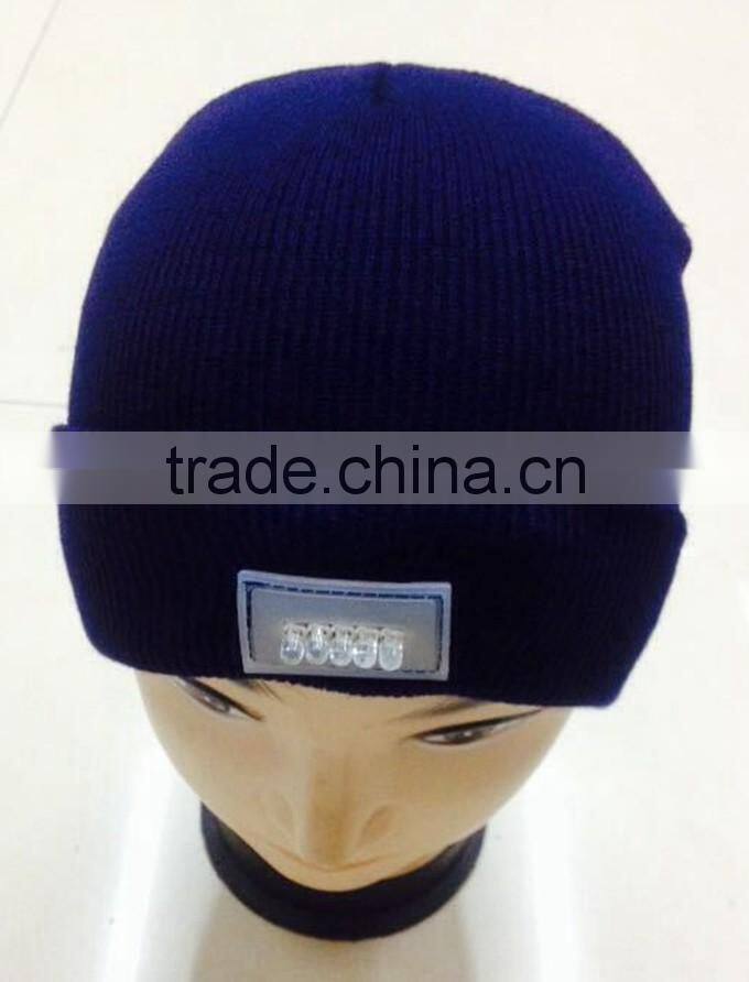 Comfortable Led beanie, custom beanie hat, knit beanie