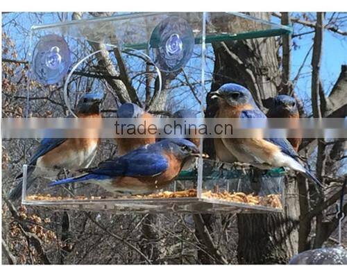 Window mounted Bird Feeder bird house for Small and Large Wild Birds