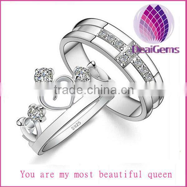 Sterling Silver Simulation Diamond Wedding Ring