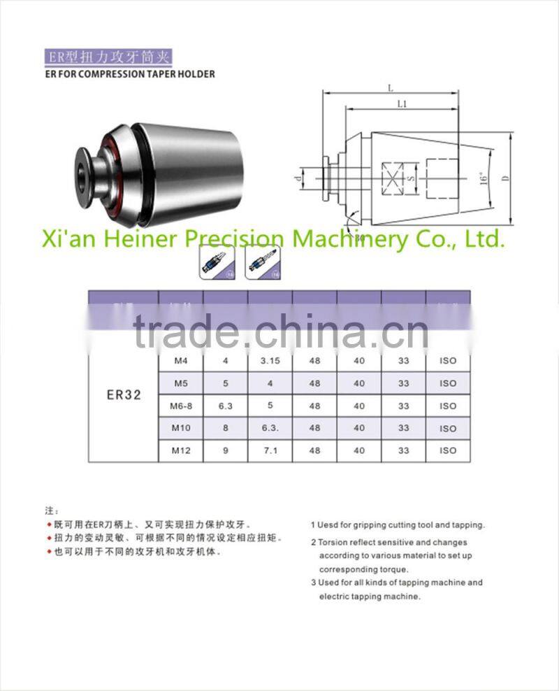Telescopic & Tapping CNC tool holders BT30-ETR16
