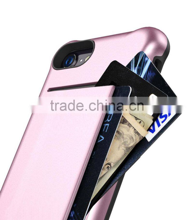 Back Card Mobile Phone case Double Layer PC case for Apple iPhone 7 (4.7")