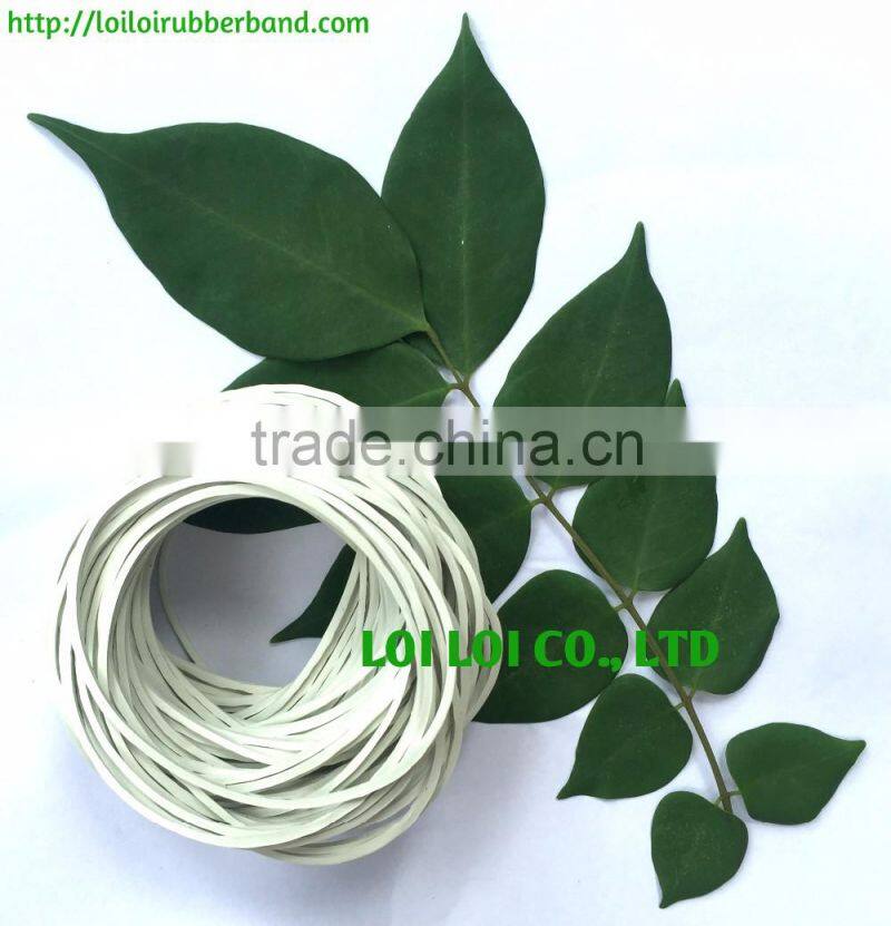 Wholesale rubber band for money - Size 18 Durable Wide Solid White Color Natural Rubber Band Unbreakable and Elastic