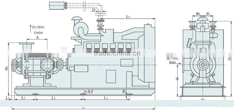 5hp diesel engine water pump