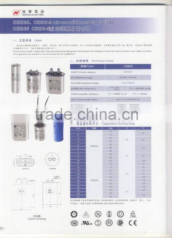 cbb65 capacitor mfd