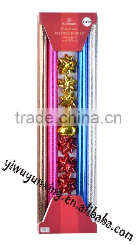 Hot-sale Christmas Gift Wrapping Paper Roll Set