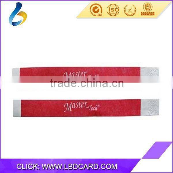 Printed Tyvek Wristbands Ntag213 Tyvek Wristband Paper Bracelet