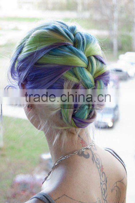 Vogue cheap heat resistant colorful braid natural wig