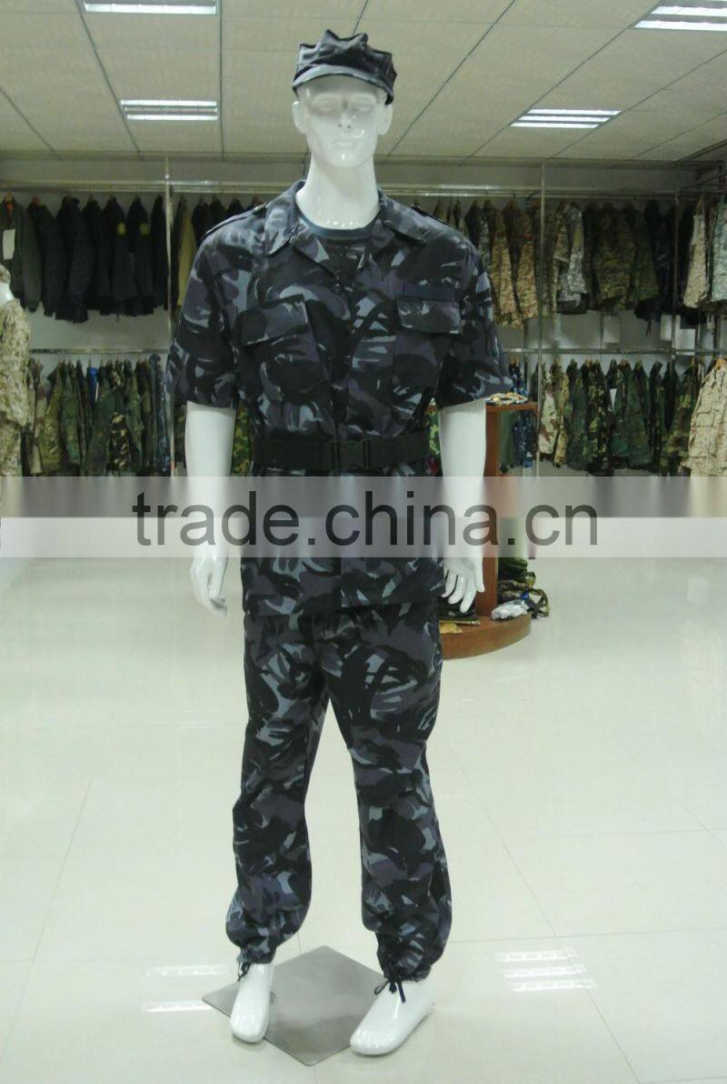 cotton polyester marine Lizards camouflage summer short sleeve british military uniform