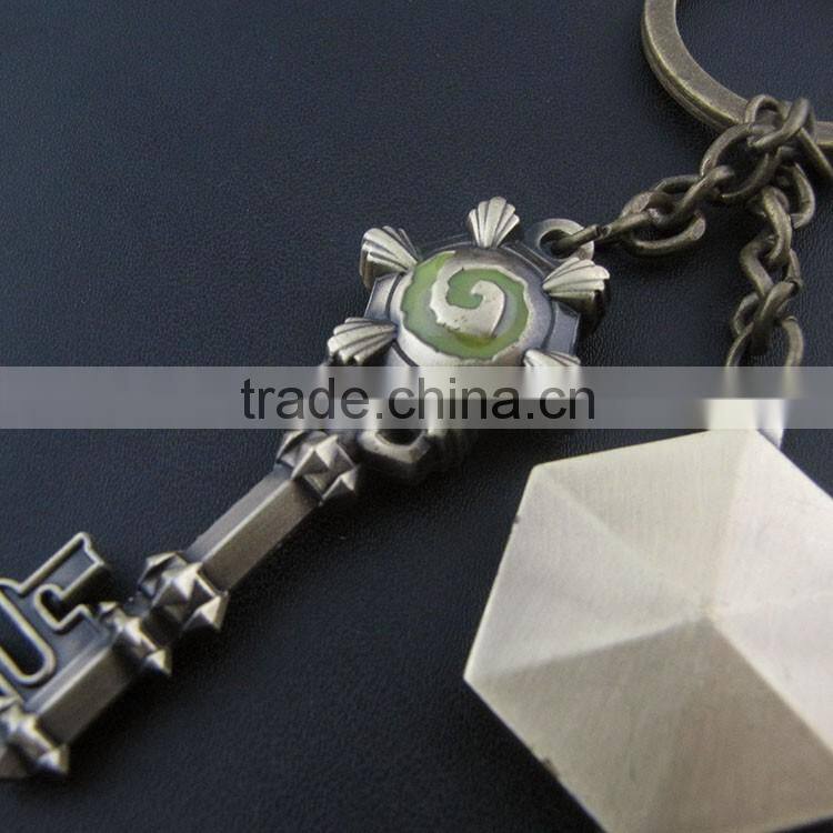 Game WOW Keychain Wow Hearthstone Key Chain Logo Pendant Keyring Official Classic Game Key Chain Ring For Fans