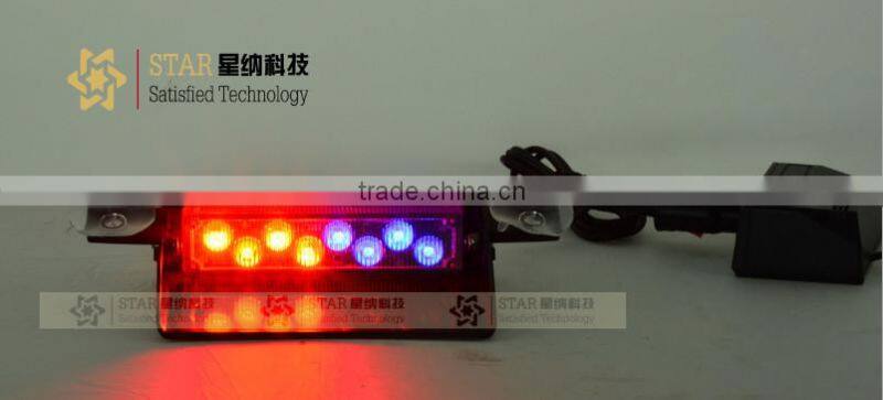 1W*8LED visor dash board emergency led warning strobe lights red/bule (XN-S6-2)