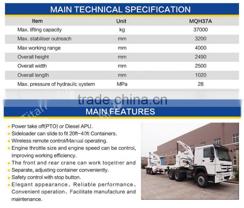container side loader contaienr truck side loading container side lifter for sale