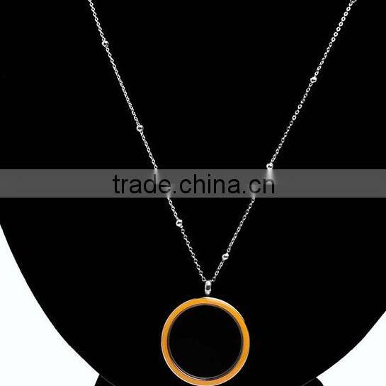 Latest design hot new glass locket meaningful pendant necklace jewelry, fashion necklace 150N37