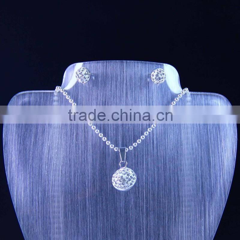 crystal beads jewelry sets lady