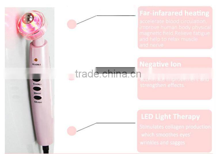 portable ion eye care device with infrared LED for removal crow's feet wrinkles skin tightening eye massage