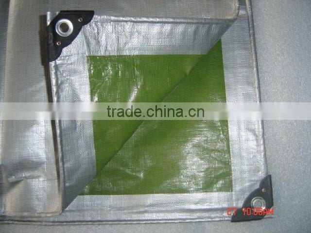 poly tarps with four corner reinforcement and eyelet plastic raw material