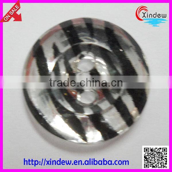 Fashion design leopard plating acrylic buttons/leopard buttons/plating buttons/two holes acrylic button