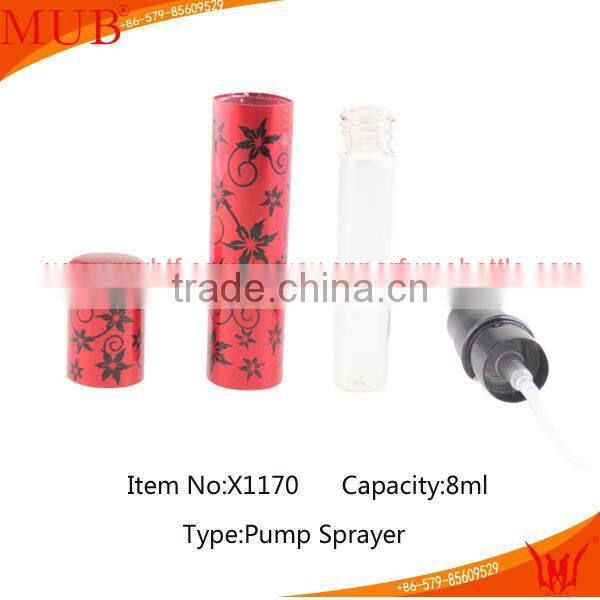 2014 New Square Shape Good Feel 7ml Aluminum Pump Sprayer