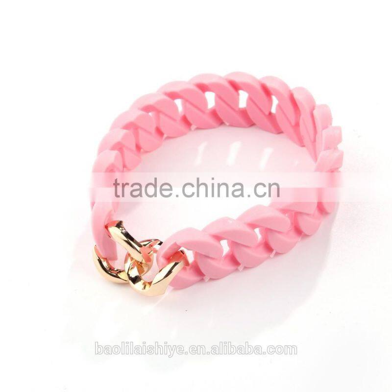 Newest arrival Bright Color Fashion Silicone Bracelets 2017