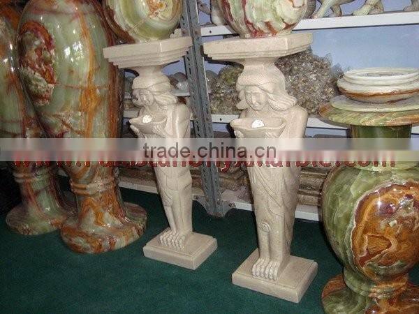 UNIQUE VERONA BEIGE MARBLE PEDESTALS