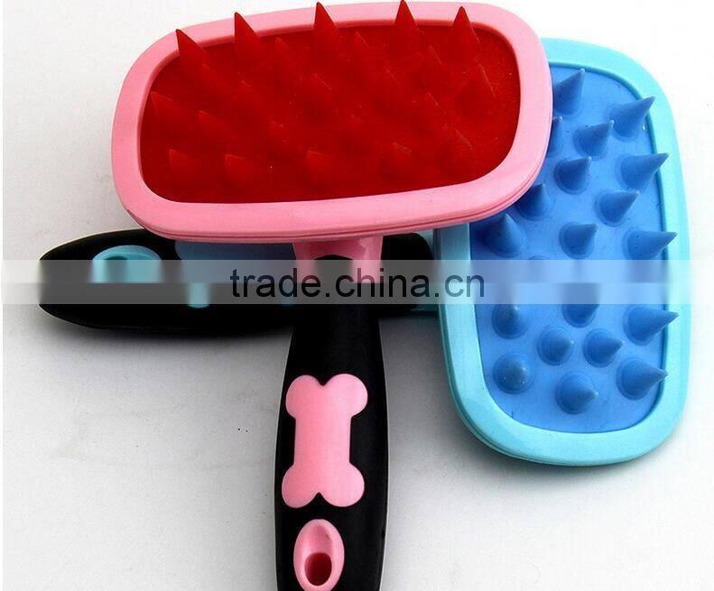 CY108 Pet Comb Mucous Wool Implement Silicone Comb Cat and Dog Fur Cleaner Pets Hair Comb