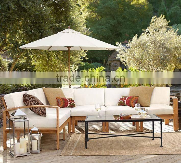 2016 Outdoor furniture pictures teak wood sofa set furniture in China