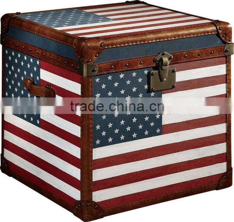 T807#High quality best selling productions europe style handmade rtro vintage trunk furniture