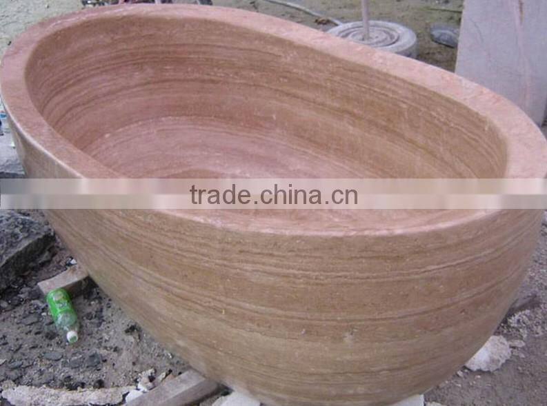 hand carved marble stone bathtub for garden decoration