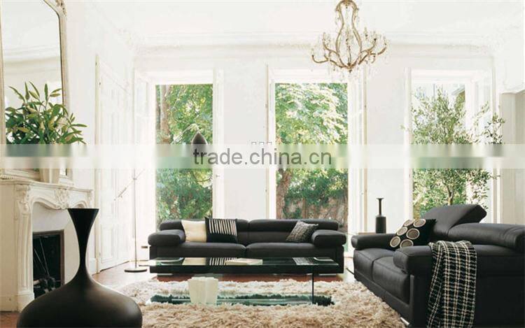 New Design Italiy Top Grade Leather Adjustable Headrest Sofa