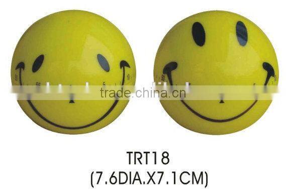 Happy face plastic sound kitchen timer/countdown mechanical timer