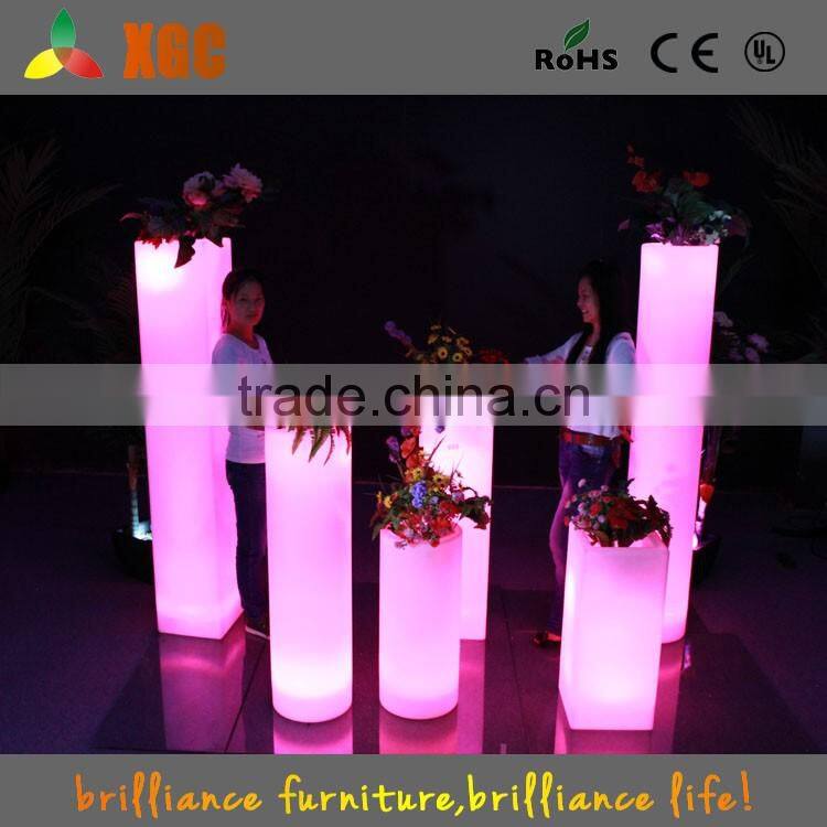 LED light crystal pillar for party, outdoor pillar light 16 colors