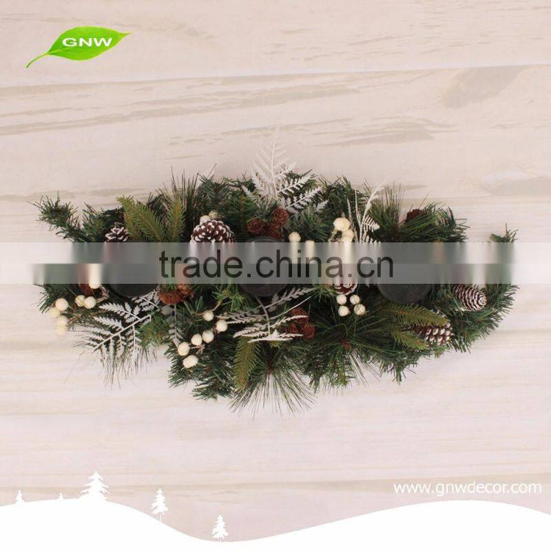 GNW CHGR-1607029 Hot boutique Wholesale christmas garland with candle holder for table decoration
