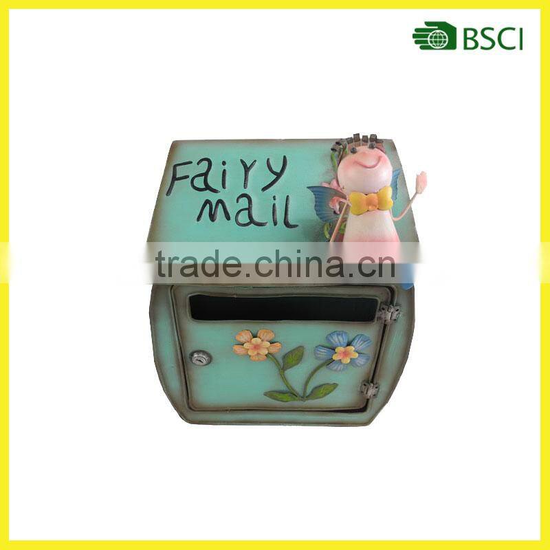 Outdoor garden metal mail box decoration