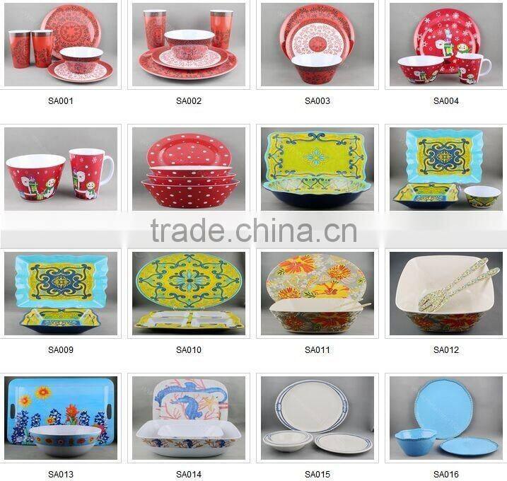 Melamine Orange Design Plate