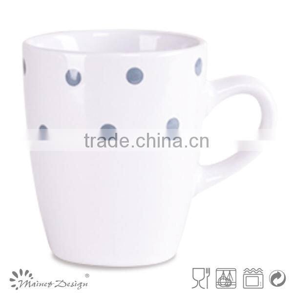 green 13oz stoneware mug with custom design for promotions