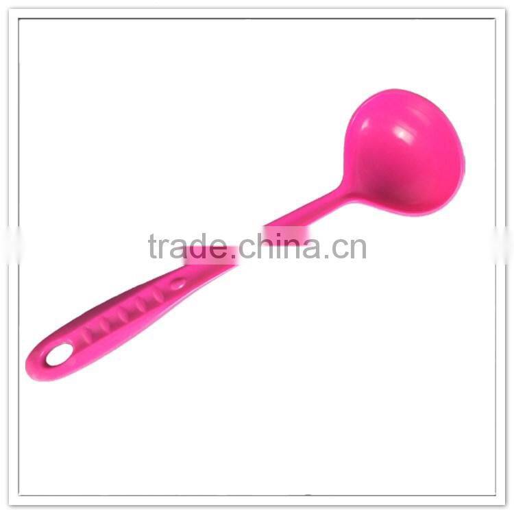 Chinese pink rose solid color baby melamine plastic colored spoons
