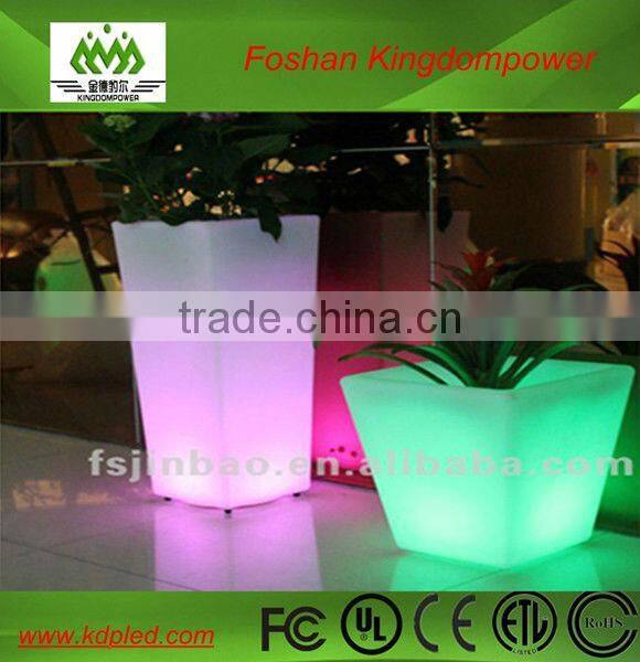 Garden decoration plastic illuminated led operating ice bucket