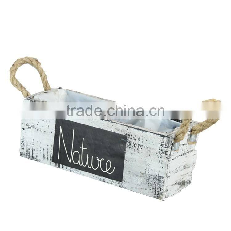 Grey Wood with Two Ears Garden Planter