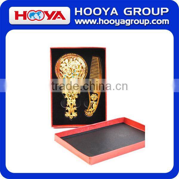 Three Colors Fashion Vintage Cosmetic Makeup Mirror with Handle