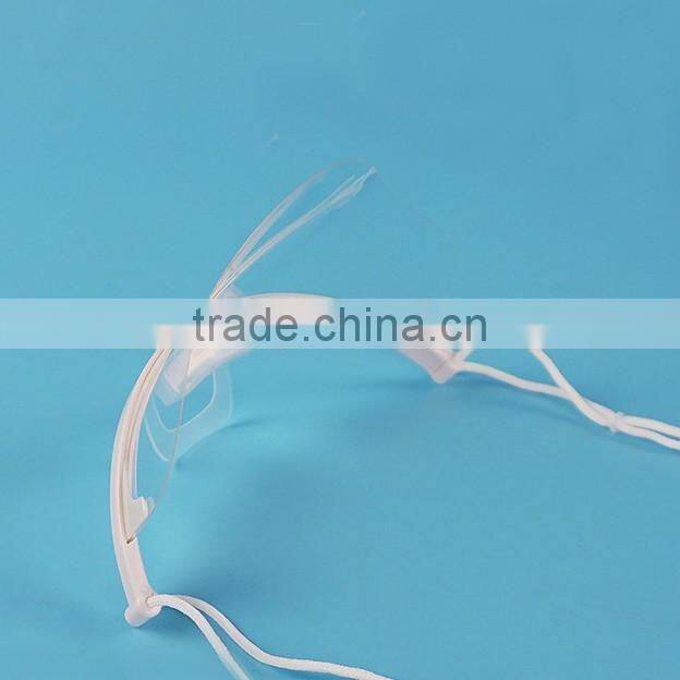 Imported material double-face anti fog fashional transparent clear plastic face mask for food service