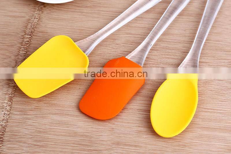 Factory price colorful silicone material silicone spatula spoon set