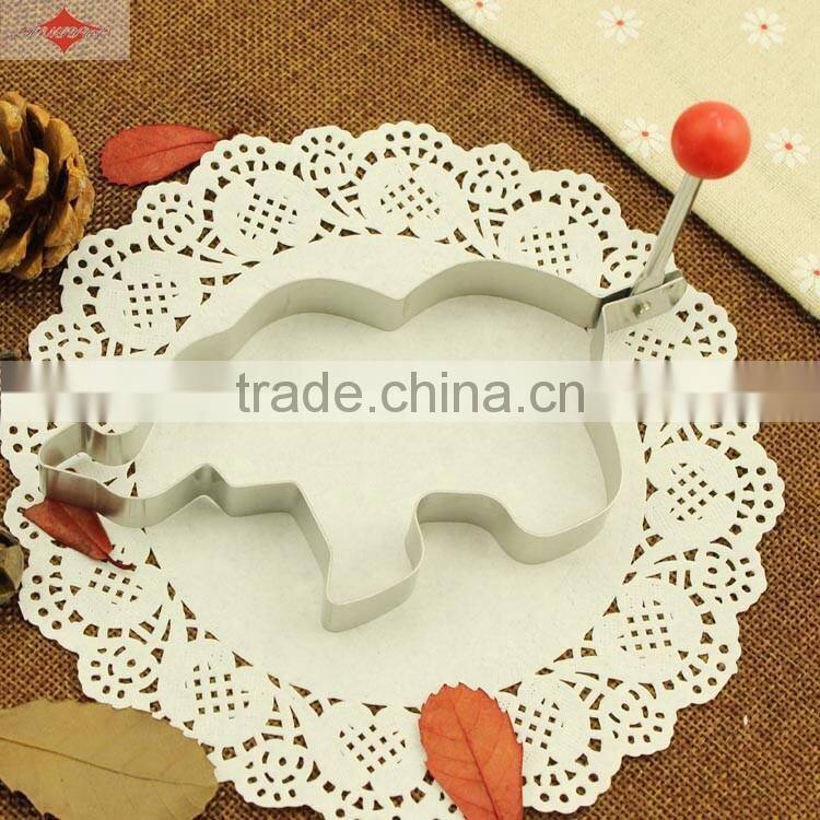 ZY-F1459-62 4pcs qute animal style stainless steel egg ring set pp ball handle stainless steel egg mold set