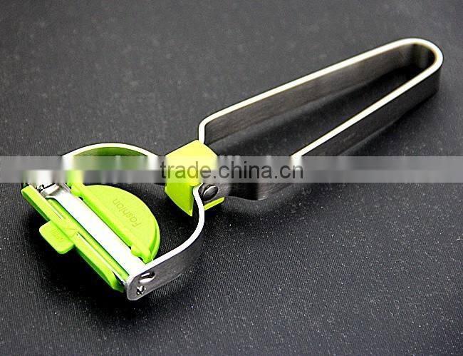P029 Kasun gadget potato slicer Stainless Steel coconut Y Peeler in green with fridge magnets