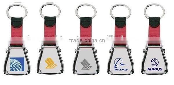Custom Logo Mini Aircraft Buckle Seatbelt Keychain for Star Alliance Airlines Corporate Gift & Merchandise