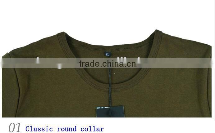 95%cotton, 5%lycra men's short sleeve plain combat shirt