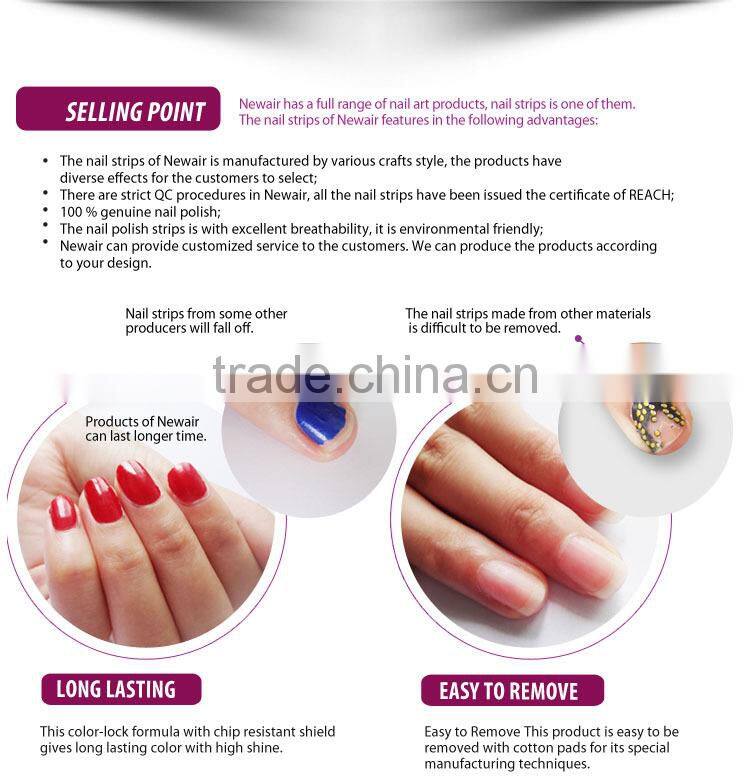 Zhejiang Yiwu Vivi Nail peel off full cover polish nail strips nail stickers