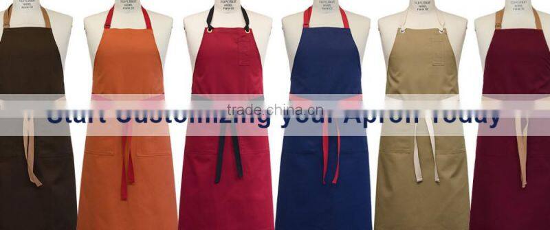 Own factory supply with zipper pocket cotton waist apron