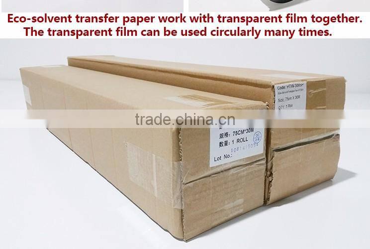 Guangzhou OEM DEM eco solvent heat transfer printing paper for clothing