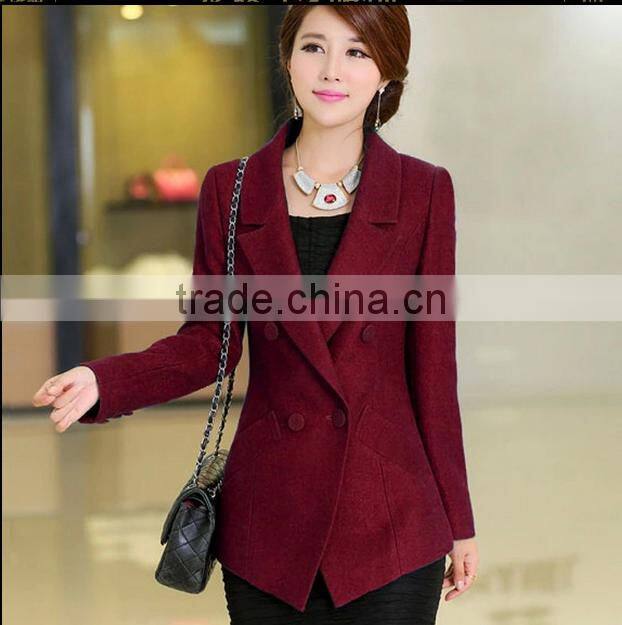 fashion wool material women blazer WMS043