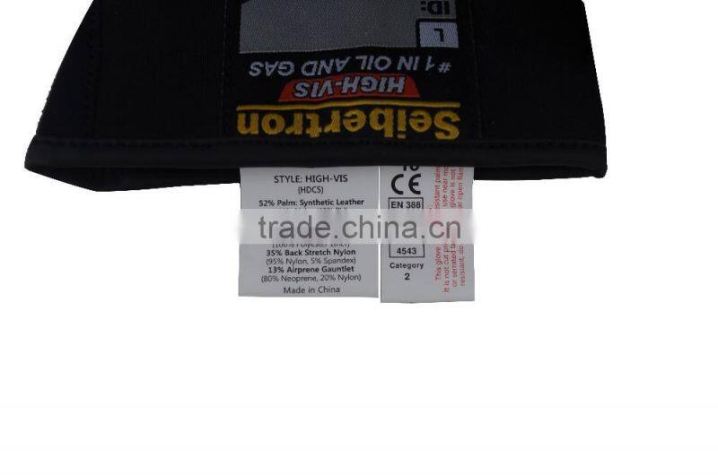 EN388 4543 durable oil and gas cut level 5 high impact protection working safety gloves