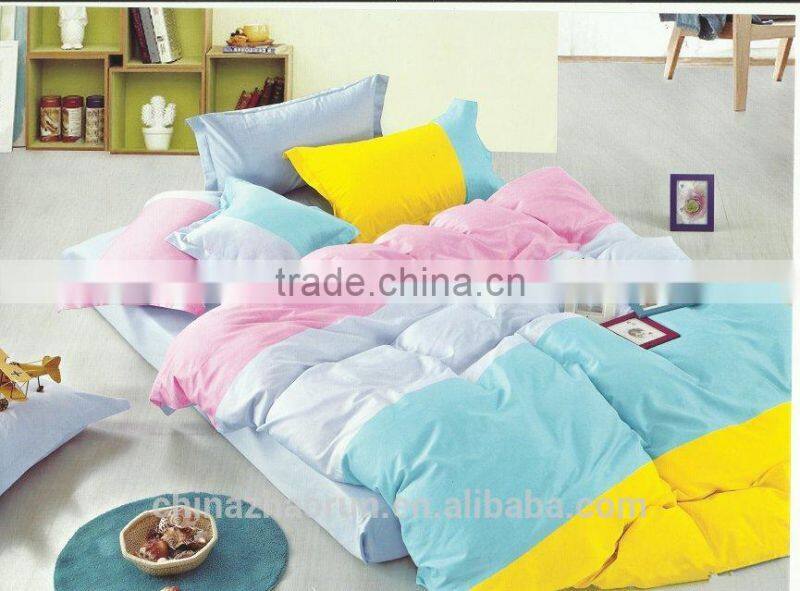 Korean assorted colours of cotton bedding set